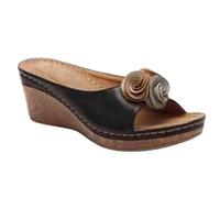Generico Ciabatte Comode Donna Estive con plateau e zeppa con suola spessa, sandali casual con pantofole per Mare e Vacanze estive per Casa e Spiaggia (Black, 39)