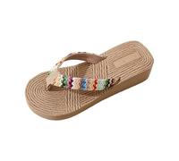Generico Ciabatte da Spiaggia con Plateau e Tacco Alto Summer Vibe, Plantare Traspirante e Comfort Casual per Tutti i Giorni