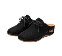 Generico Ciabatte Donna con Zeppa Ortopedici Zoccoli Sanitarie Chiuse E Comode Mules Estive Eleganti con Plateau Sandali Casual Anti-Shock Ciabatta Casa Per Esterni Pantofole Estive E Invernali