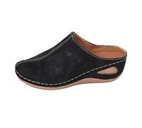 Generico Ciabatte Donna con Zeppa Ortopedici Zoccoli Sanitarie Chiuse E Comode Mules Estive Eleganti con Plateau Sandali Casual Anti-Shock Ciabatta Casa Per Esterni Pantofole Estive E Invernali