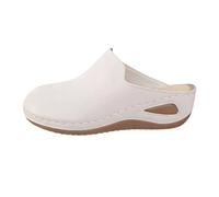 Generico Ciabatte Donna Eleganti Comode Ciabatte Estive Chiuse Davanti Con Zeppa Sabot Casual Ortopedici Bassi Trekking Sandali Sanitarie Gomma Antiscivolo Mules Zeppe Moda Slippers Mare Piscina