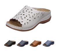 Generico Ciabatte Donna Estive Ortopedico Morbida Sandalo Aperte Antiscivolo Gomma Suole Ciabatte con Zeppa Casual Platform Slippers Camminata Outdoor Shoes per Spiaggia Piscina Hotel