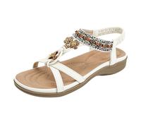 Generico Ciabatte Donna Estive Scarpe Mare Donna Eleganti Leggere Comodi Ortopedici In Cuoio Artificiale Con Supporto Arco Plantare Durevoli Plateau Strappo Per Spiaggia E Trekking Sandalo