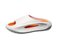 Generico ciabatte donna estive scarpe mare donna Modello piatto a suola spessa, multiuso per casa, esterni e ambienti acquatici, stile casual.(Bianco36)