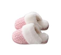 Generico Ciabatte Donna Invernali Comode Antiscivolo Morbide Ciabatte Da Camera Pelose Invernali Leggere Pantofole Da Casa Fuzzy Elegante Semichiuse Scarpe Silenziose Lavabili Ospiti Sliders