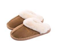 Generico Ciabatte donna invernali-Pantofole Scamosciate da Donna Uomo Invernali Interne Ciabatte Casa Morbida Autunno Inverno Memoria Schiuma Pavimento Indoor Outdoor