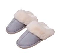 Generico Ciabatte donna invernali-Pantofole Scamosciate da Donna Uomo Invernali Interne Ciabatte Casa Morbida Autunno Inverno Memoria Schiuma Pavimento Indoor Outdoor