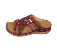 Generico Ciabatte Donna Ortopediche Comodi Sandals Aperte Sandalo Supporto Arco Pantofole Antiscivolo Gomma Suole Morbida Scarpe Outdoor Leggere Shoes Tomaia in Pelle Spiaggia Piscina Mare