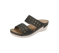 Generico Ciabatte Donna Ortopediche Comodi, Sandals Open Toe Supporto Arco Sandali Tomaia in Pelle Moda Shoes Trekking Leggere Scarpe Antiscivolo Gomma Suole da Mare Spiaggia Piscina