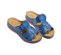 Generico Ciabatte Donna Ortopediche Ortopediche Eleganti Punta Aperta Pantofole Zeppa Casual Antiscivolo Comode Ciabatte Da Mare Doccia Piscina Pantofole Da Casa Leggero All'aperto Moda Slippers