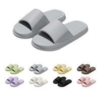 Generico Ciabatte Donna Uomo Antiscivolo Ciabatte per Doccia Piscina,Pantofole da casa per donna morbidissime come una nuvola,ciabatte spiaggia piscina Donna Uomo, 10-Grey, 40