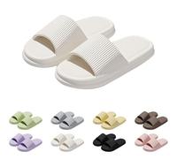 Generico Ciabatte Donna Uomo Antiscivolo Ciabatte per Doccia Piscina,Pantofole da casa per donna morbidissime come una nuvola,ciabatte spiaggia piscina Donna Uomo, 02-White, 42