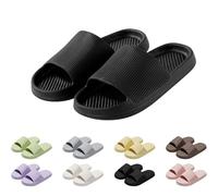 Generico Ciabatte Donna Uomo Antiscivolo Ciabatte per Doccia Piscina,Pantofole da casa per donna morbidissime come una nuvola,ciabatte spiaggia piscina Donna Uomo, 06-Black, 44