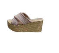 Generico Ciabatte Estive da Donna con Zeppa Comode E Cinturino Tacco Spesso Stile per Le Vacanze al Mare Sandali Eleganti Ciabatt Piscina Estivi Aperte Davanti Casa Ciabatta Estiv Spiaggia Viola 35