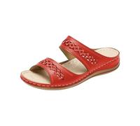 Generico Ciabatte Estive da Donna con Zeppa Comode Spiaggia Tacco A Spillo Donna Suola Sandali Casual Fondo Casa Ciabatta Piscina Comfort Eleganti Ortopediche per Ciabatt Mare Aperte Davanti Rosso 41
