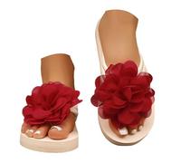 Generico Ciabatte Estive Donna Comode Traspiranti Sandali Mare Estivo Ciabatte Piscina Donna Sneakers Sanitarie in Morbido Sandalo Spiaggia Mare (Red, 43)