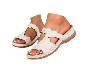 Generico Ciabatte Estive Donna,Comodi,con Punta e Bordo Smerlato Traforato,Leggeri e Casual,perfetti per L'Estate e per Tutti I Giorni per Una Vacanza Al Mare