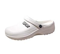 Generico Ciabatte Estive Ortopediche Scarpe chirurgiche da uomo e da donna, pantofole sala operatoria, scarpe guardia in EVA Baotou, laboratorio (White, 38)