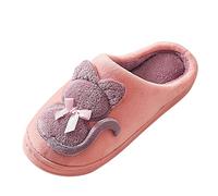 Generico Ciabatte Gomma Donna Pantofole Donna Estive Chiuse Keep Donne Slip-On Flat Furry Pantofole Scarpe calde Inverno Peluche Punta Pantofola da donna Ciabatte Estive Uomo Pantofole (Purple, 38-39)