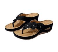 Generico Ciabatte Infradito Donna Estive Ortopediche con Zeppa, Sandali Eleganti e Leggere con Supporto Arco Plantare, Antiscivolo in Gomma, Ideali per Spiaggia Piscina Doccia e Mare