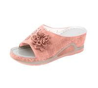 Generico Ciabatte Mare Donna Bianche con Zeppa, 37-42 Sandali a ciabattaDonna Morbide Bohemian Ciabatte da Spiaggia, Traspiranti & Comodi