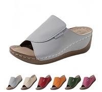 Generico Ciabatte Ortopediche Donna Estive Leggere Ciabatte Eleganti Con Zeppa Aperte Sandali Pianta Larga Comode Pantofole In Gomma Comode Antiscivolo Riposanti Basse Slippers Da Casa Mare Piscina
