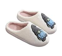 Generico Ciabatte Pelose Donna Inverno Divertenti Causal Ciabatte Donna Invernali Natale Calde Cotone Ciabatta con Renne Slide Morbida Cartone Shoes Coppia Pantofole Uomo e Donna Invernali