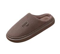Generico Ciabatte Uomo 43/44 Ciabatte Donna Casa Estive Pantofole da Uomo in Cotone con Punta Chiusa, morbide, Antiscivolo, Calde, Invernali, per la casa, per Ciabatte Donna Piscina (Coffee, 42)