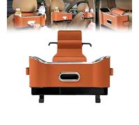 Generico Cimario Car Seat Storage Box, Multifunctional Car Seat Back Storage Box, Universal Car Tissue Organizer Back Seat with 2 Drink Cup Holder, Tissue Box (Orange)