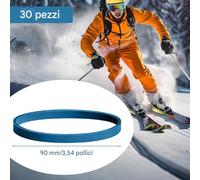 Generico Cinghie di Fissaggio per Sci - Supporti per Freni per Attacchi da Sci Multiuso, Fasce Elastiche Durevoli | da Scis Invernali per Fissare Gli Scis Durante Lo Stoccaggio Durante Il Trasporto