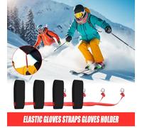 Generico Cinghie elastiche per guanti da sci, Cinghie da polso per guanti da sci - elastiche per con cinturino di sicurezza | 4 cordini da polso, manette per da, cinturino anti-smarri