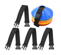 Genérico Cinghie per coni da calcio | Imbracatura di archiviazione dei dischi | 4 pezzi portatili e riutilizzabili per allenamento, sport e uso quotidiano