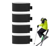 Generico Cinghie per portasci,Cinghie per fissaggio sci - da sci Cravatte da snowboard,Porta bastoncini 4X, avvolgimenti per regolabili, tracolla per un facile trasporto, tracolla per snowboard, pe