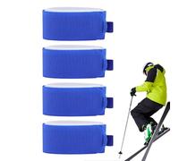 Generico Cinghie per portasci,Cinghie per fissaggio sci | per portasci | Porta bastoncini 4X, avvolgimenti per sci regolabili, cinghie in nylon per snowboard, per lo