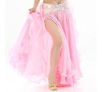 Generico Cintura di Danza del Ventre Resistente Belly Dancing Abbigliamento Lungo Maxi Gonne Lady Dance Donne Skirt Professione(Pink)