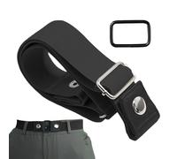Genérico Cintura elastica senza fibbia, comoda e regolabile, unisex e invisibile, per jeans da uomo, cravatte, per moglie, figlia, fidanzata, padre, nonno, marito e figlio, Nero , Consulte la