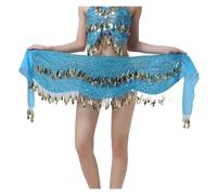 Generico Cintura per La Danza del Ventre Leggero Costumi Dance Stage Performance Vestiti Hip Sciarpa Sequin Vita Cintura Belly Dance Jazz Dance Donne Adulto(1)