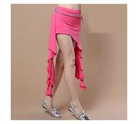 Generico Cintura per La Danza del Ventre Leggero Donne Belly Dancing Performance Sciarpa Sciarpa Latte Latte Silk Wave Tassel Gonna Dancing Costumes(6)