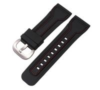 Generico Cinturini compatibili con il cinturino in gomma for orologio Seven Friday Cinturino compatibile braccialetto da polso Sevenfriday P3C/02/SF-M3/04/P1B/01(Black-red-silver)