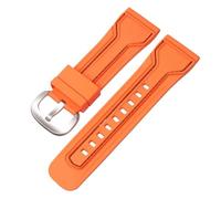 Generico Cinturini compatibili con il cinturino in gomma for orologio Seven Friday Cinturino compatibile braccialetto da polso Sevenfriday P3C/02/SF-M3/04/P1B/01(Orange-black-silver)