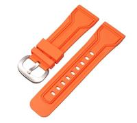 Generico Cinturini compatibili con il cinturino in gomma for orologio Seven Friday Cinturino compatibile braccialetto da polso Sevenfriday P3C/02/SF-M3/04/P1B/01(Orange-orange-silver)