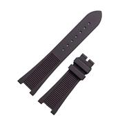 Generico Cinturini originali in silicone for PP compatibili con Patek Philippe 5711 5712G Nautilus Series, morbidi e comodi, 25x13 mm(Brown-no buckle)