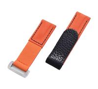 Generico Cinturino con gancio e anello a regolazione rapida: cinturino composito in tela per vele e pelle, vestibilità universale da 20 mm(Orange-Black Line)