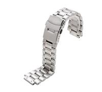Generico Cinturino di ricambio in acciaio inossidabile 24×16 mm, tipo convesso, argento/nero, adatto per Timex TW2R55500, T2N720, T2N721, T2N739