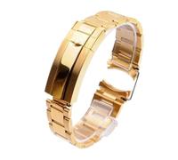 Generico Cinturino for orologio in acciaio inossidabile massiccio compatibile con Rolex Oyster Perpetual Datejust DAYTONA SUBMARINER cinturino di lusso 20mm 21mm(Gold,21mm)