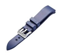 Generico Cinturino for orologio in gomma siliconica da 21 mm compatibile con il cinturino subacqueo RADO CAPTAIN COOK nero verde blu(Blue silver,21mm)