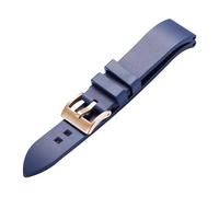 Generico Cinturino for orologio in gomma siliconica da 21 mm compatibile con il cinturino subacqueo RADO CAPTAIN COOK nero verde blu(Blue rose,22mm)