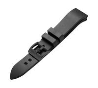 Generico Cinturino for orologio in gomma siliconica da 21 mm compatibile con il cinturino subacqueo RADO CAPTAIN COOK nero verde blu(Black black,21mm)