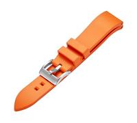 Generico Cinturino for orologio in gomma siliconica da 21 mm compatibile con il cinturino subacqueo RADO CAPTAIN COOK nero verde blu(Orange silver,20mm)
