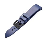 Generico Cinturino for orologio in gomma siliconica da 21 mm compatibile con il cinturino subacqueo RADO CAPTAIN COOK nero verde blu(Blue black,19mm)
